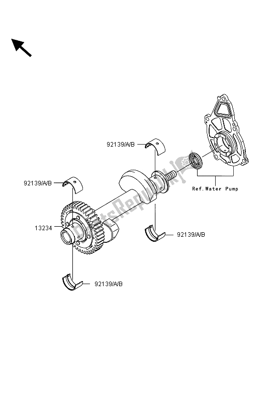 All parts for the Balancer of the Kawasaki ER 6F ABS 650 2013