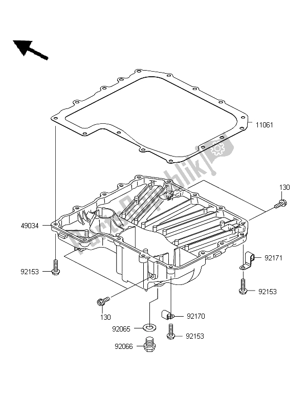 Todas las partes para Colector De Aceite de Kawasaki Z 750R 2011