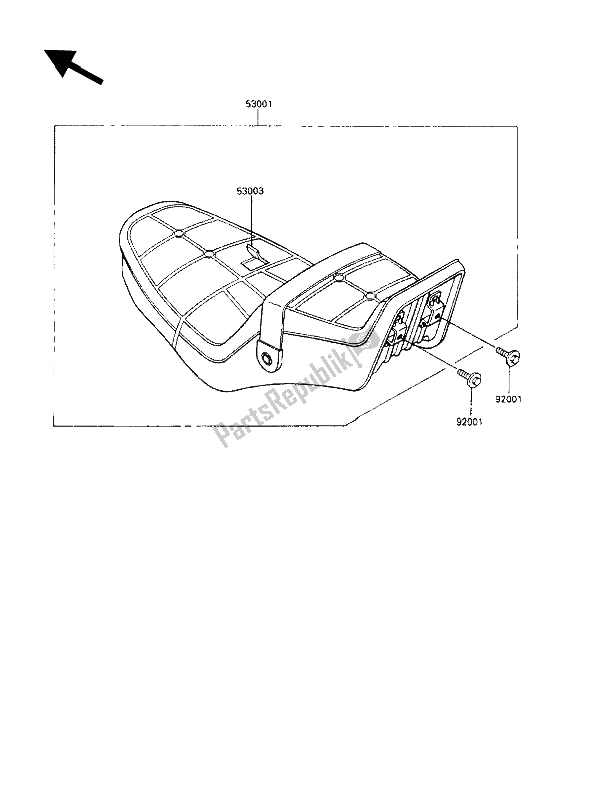 All parts for the Seat of the Kawasaki VN 750 Twin 1993