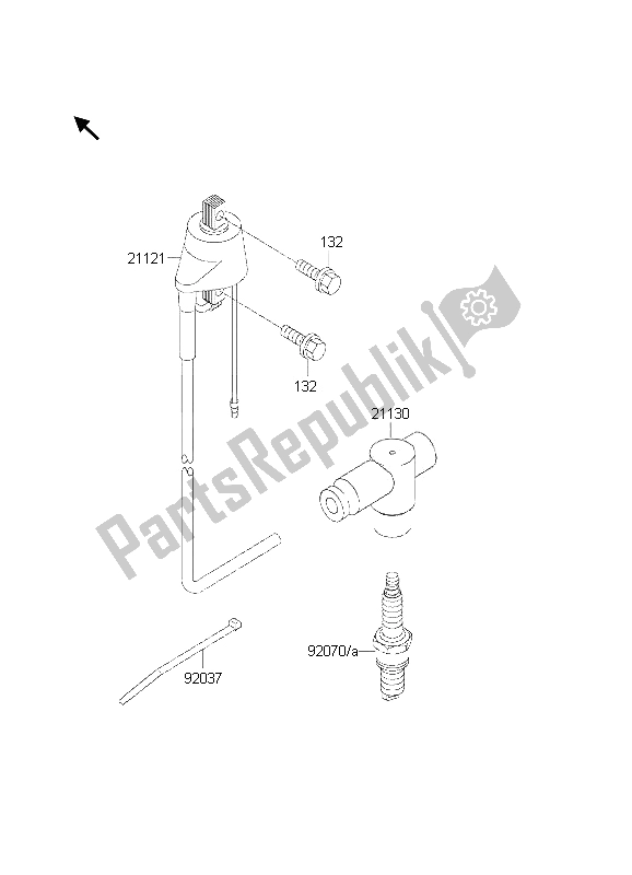 All parts for the Ignition System of the Kawasaki KDX 200 2002