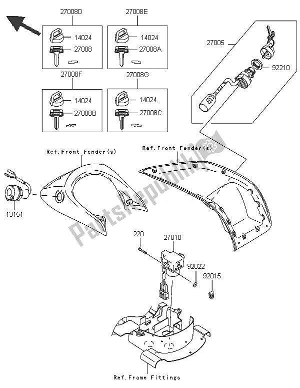 Tutte le parti per il Sistema Di Accensione del Kawasaki KVF 750 4X4 2005