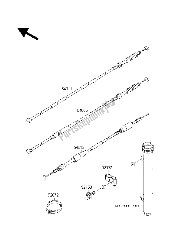 Tutte le parti per il Cavi del Kawasaki KX 60 1995