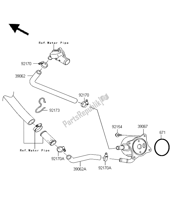 All parts for the Oil Cooler of the Kawasaki Ninja ZX 10R ABS 1000 2012