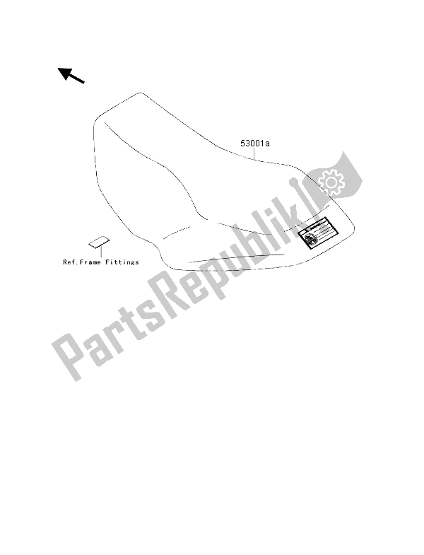 All parts for the Seat of the Kawasaki KVF 300 2001