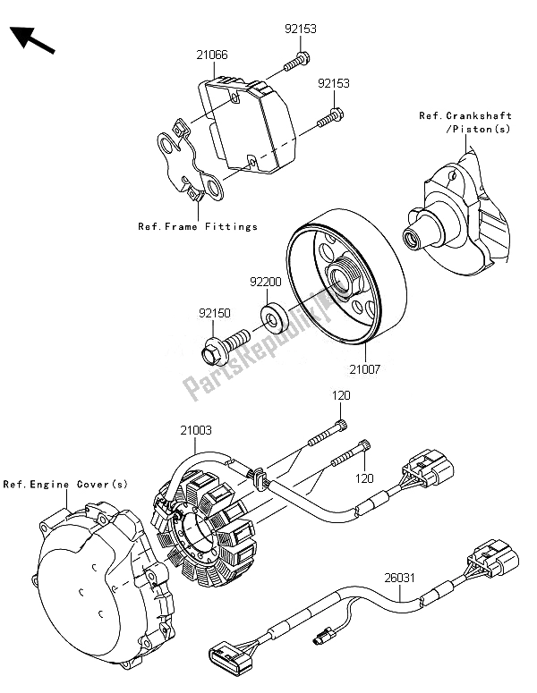 Toutes les pièces pour le Générateur du Kawasaki ZZR 1400 ABS 2014