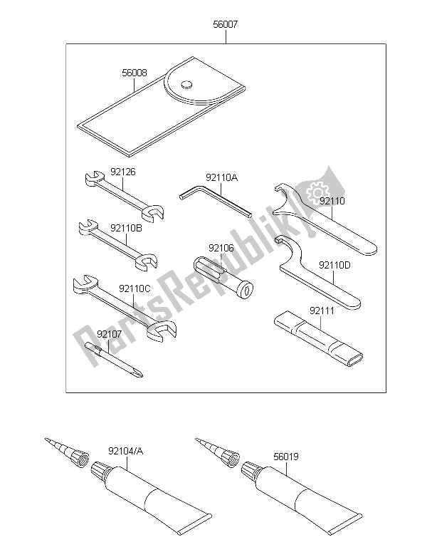 All parts for the Owners Tools of the Kawasaki Vulcan 900 Custom 2016