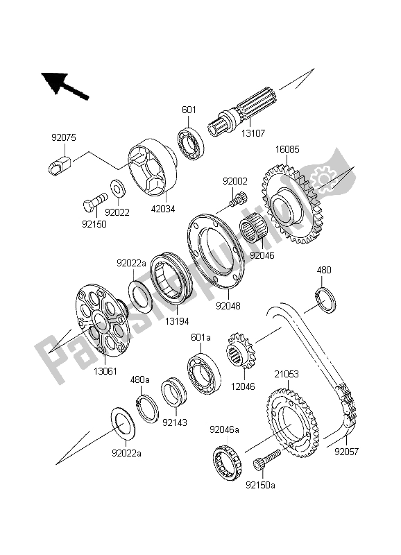 All parts for the Generator of the Kawasaki Ninja ZX 7R 750 1999