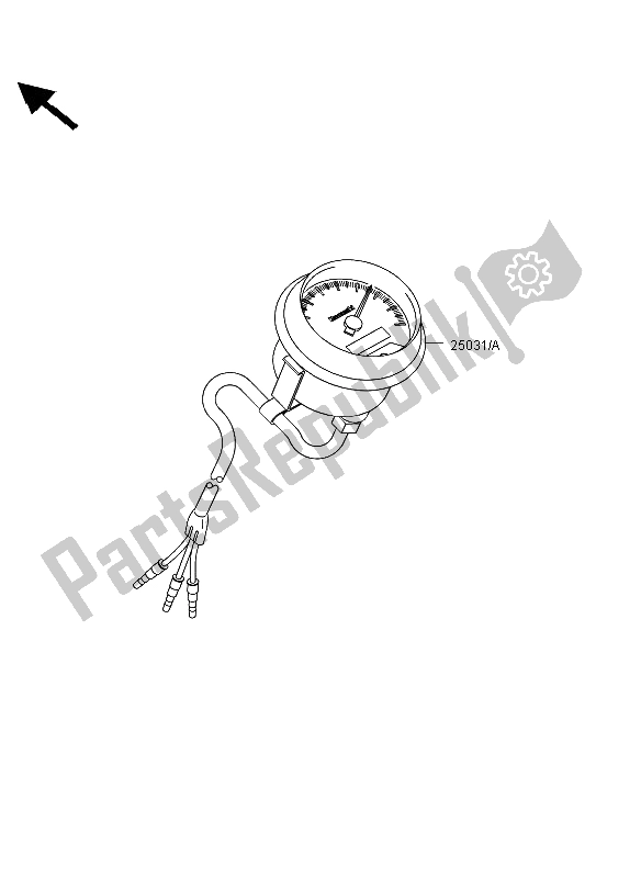 All parts for the Meter of the Kawasaki KVF 360 4X4 2012