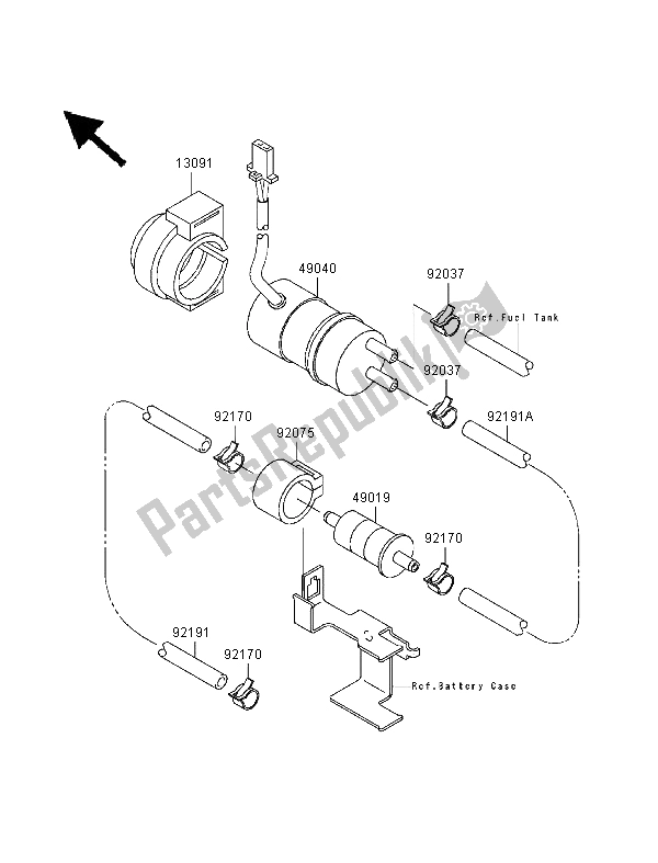 Wszystkie części do Pompa Paliwowa Kawasaki VN 1500 Classic Tourer 1999