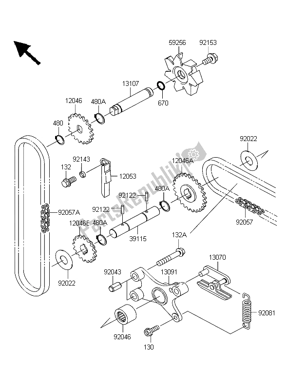 All parts for the Water Pump of the Kawasaki VN 1600 Classic 2003