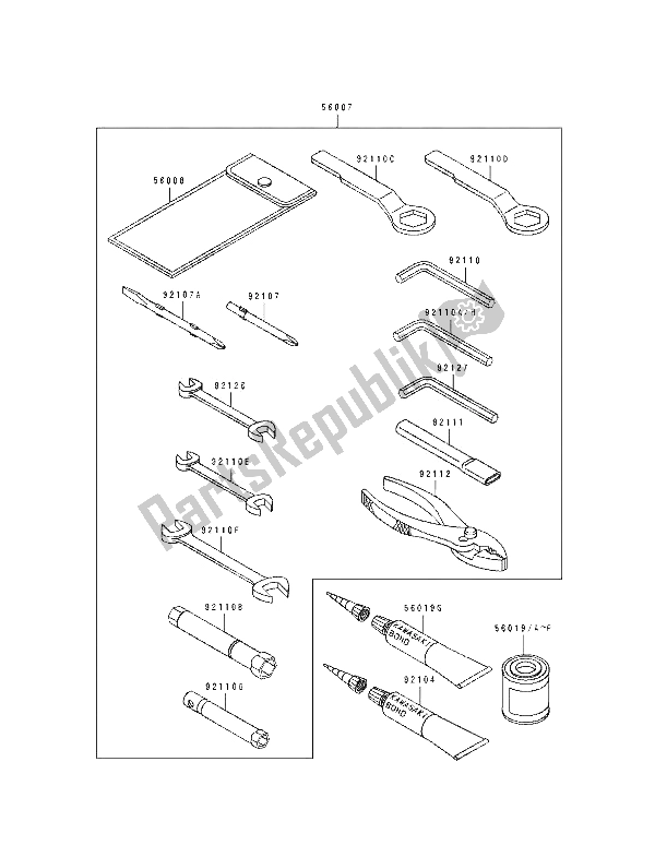 All parts for the Tool of the Kawasaki ZXR 400 1991