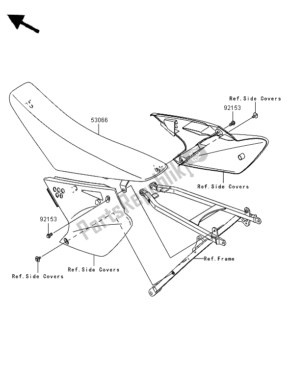 Toutes les pièces pour le Siège du Kawasaki KX 250F 2007