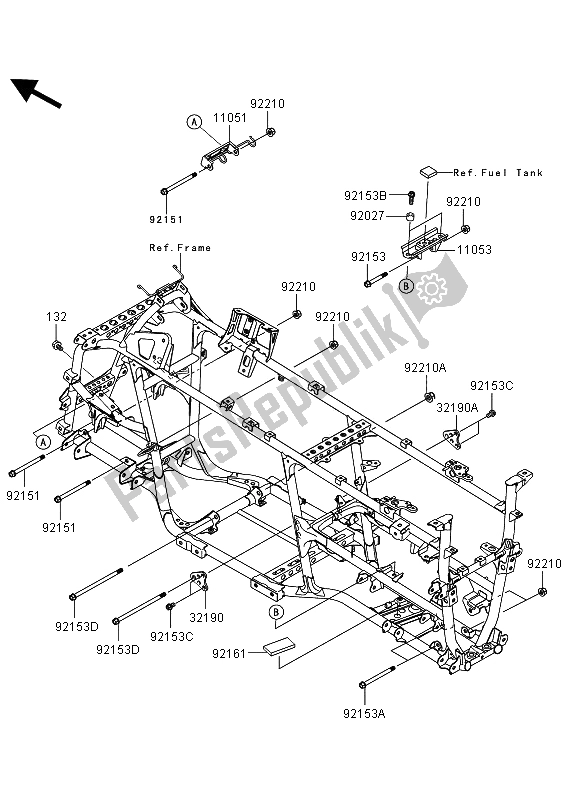 Tutte le parti per il Supporto Del Motore del Kawasaki KVF 750 4X4 EPS 2012