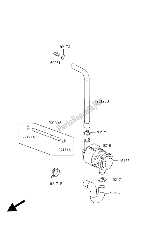 Tutte le parti per il Sistema Di Evaporazione Del Carburante del Kawasaki KVF 300 2013