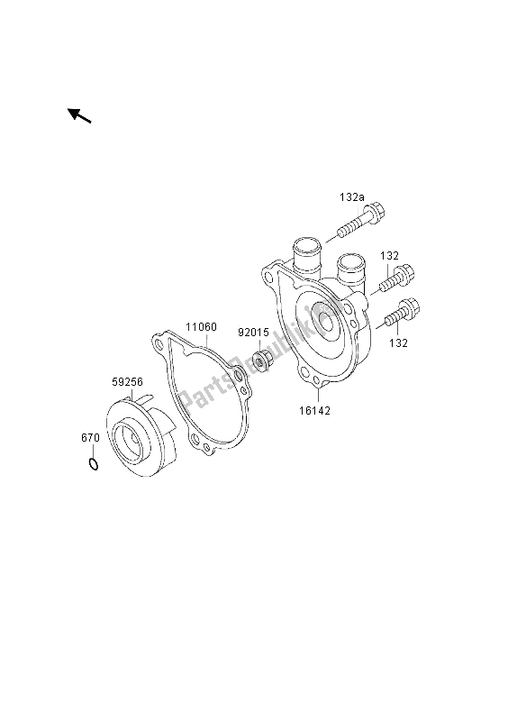 Todas las partes para Bomba De Agua de Kawasaki KLX 300R 1997