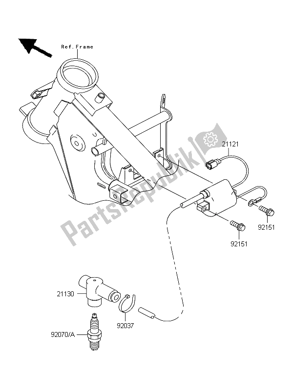 All parts for the Ignition System of the Kawasaki KX 65 2008