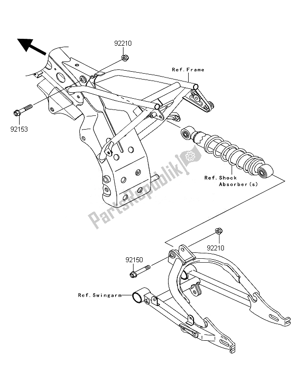 All parts for the Suspension of the Kawasaki KLX 110 2007