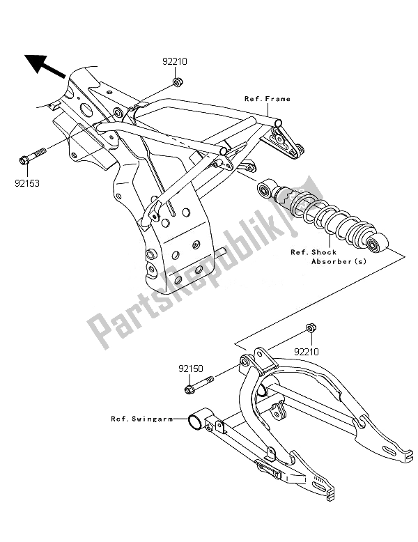 All parts for the Suspension of the Kawasaki KLX 110 2007