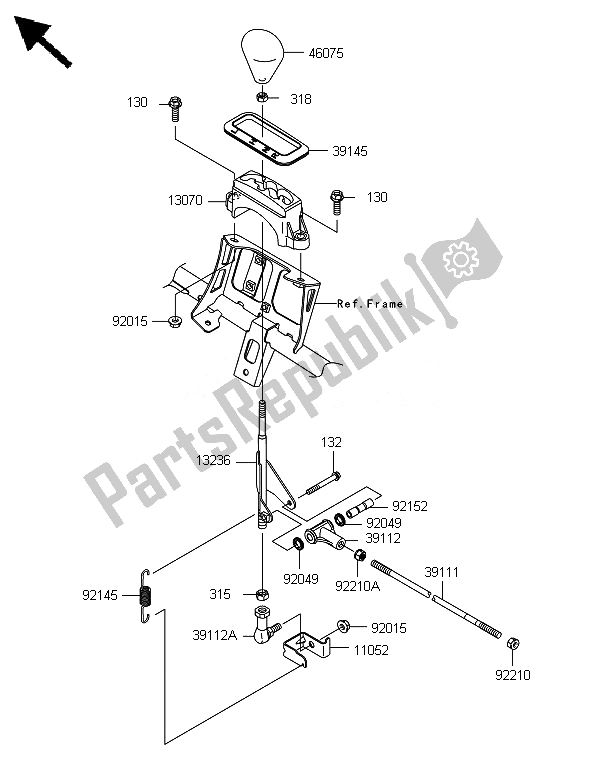 Todas las partes para Controlar de Kawasaki Brute Force 750 4X4I Epsgef 2014