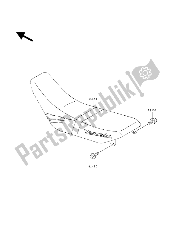 Tutte le parti per il Posto A Sedere del Kawasaki KDX 125 1992