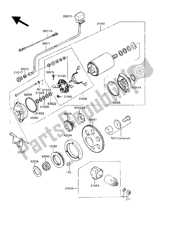 Todas las partes para Motor De Arranque de Kawasaki VN 750 Twin 1993