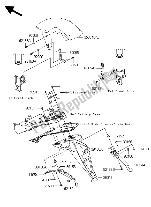 Toutes les pièces pour le Ailes du Kawasaki Z 750 2009