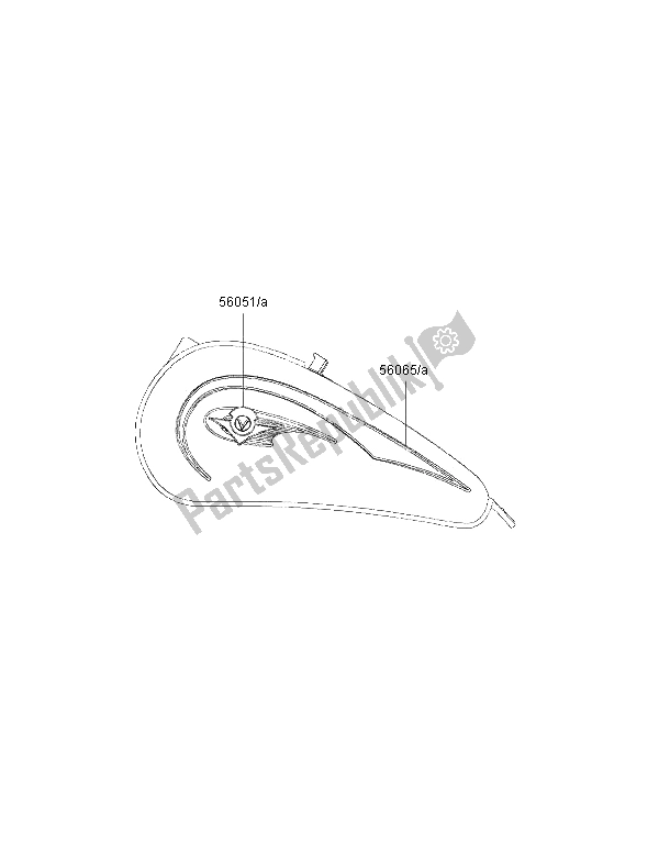 All parts for the Decals of the Kawasaki EN 500 2002