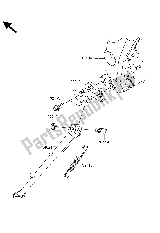 All parts for the Stand(s) of the Kawasaki Z 1000 SX ABS 2013