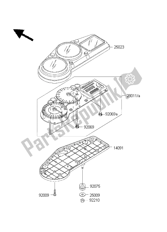 Toutes les pièces pour le Mètre du Kawasaki Ninja ZX 12R 1200 2001