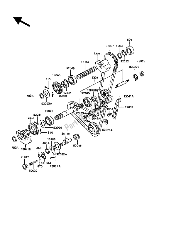 Wszystkie części do Stabilizator Kawasaki KLR 600 1989