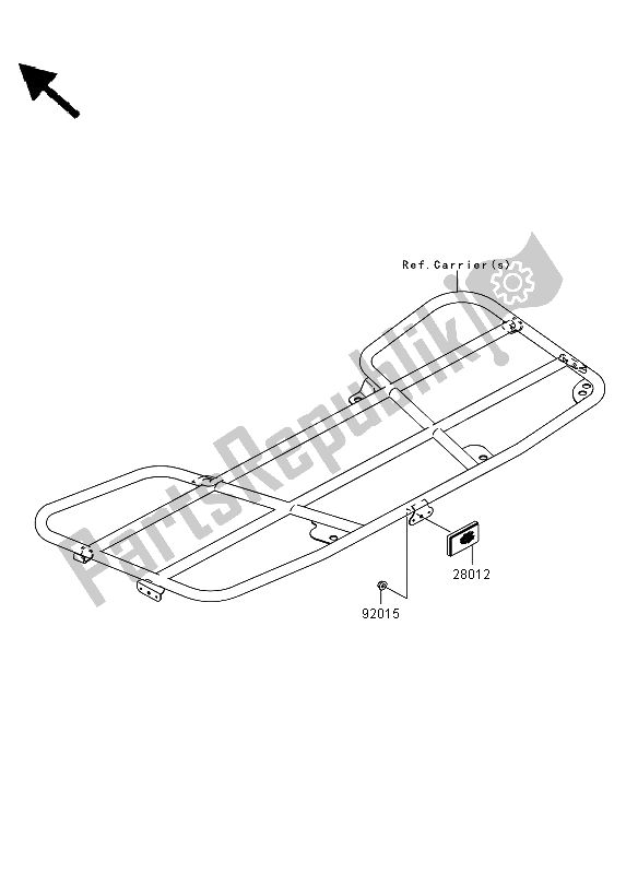 Tutte le parti per il Riflettori del Kawasaki KVF 650 4X4 2013