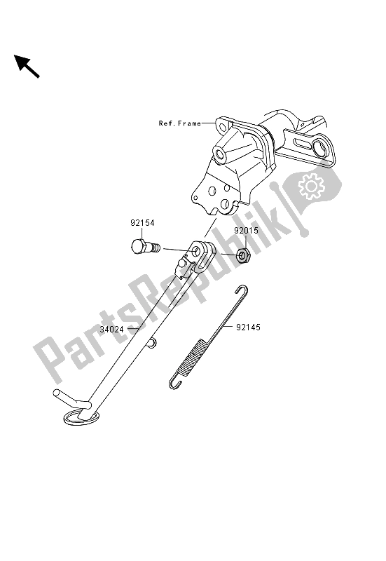 All parts for the Stand(s) of the Kawasaki ER 6F ABS 650 2013