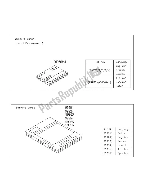 All parts for the Manual of the Kawasaki ER 6F ABS 650 2016