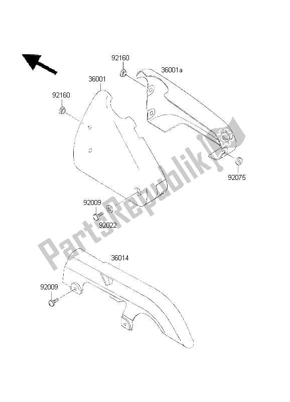 Wszystkie części do Os? Ony Boczne I Os? Ona ? A? Cucha Kawasaki EN 500 2001