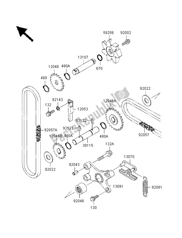 All parts for the Water Pump of the Kawasaki VN 1500 Classic 1998