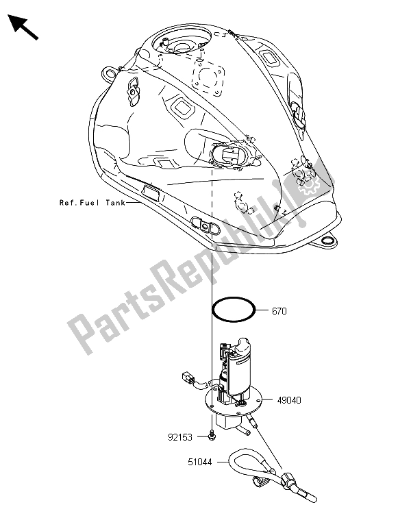 Todas las partes para Bomba De Combustible de Kawasaki Z 800 CDS 2013