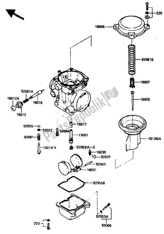 Toutes les pièces pour le Pièces De Carburateur du Kawasaki GPZ 600R 1986