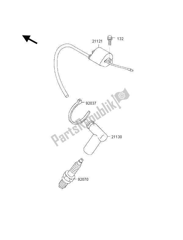 All parts for the Ignition System of the Kawasaki KX 80 SW LW 2000