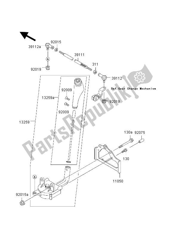 Tutte le parti per il Controllo del Kawasaki KVF 300 Prairie 4X4 2002