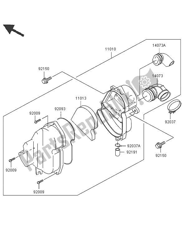 Todas las partes para Filtro De Aire de Kawasaki KLX 110 2005