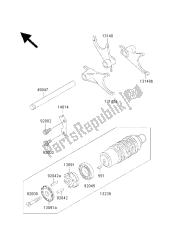 tambour de changement de vitesse et fourchette de changement de vitesse