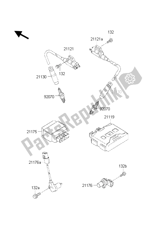 Tutte le parti per il Sistema Di Accensione del Kawasaki KVF 650 2002