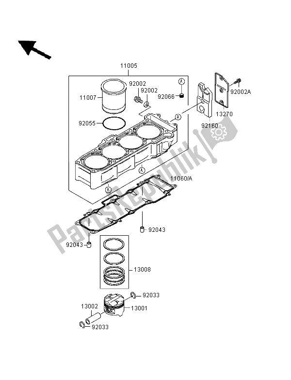 Wszystkie części do Cylinder I T? Ok Kawasaki Ninja ZX 7R 750 1996