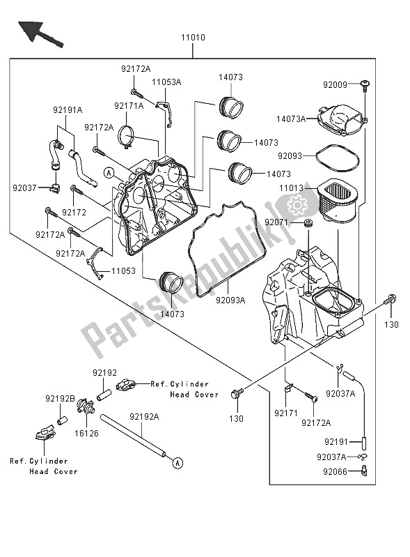 Todas las partes para Filtro De Aire de Kawasaki Z 750S 2005