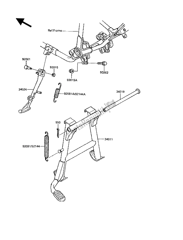 Todas las partes para Stand (s) de Kawasaki VN 750 Twin 1986