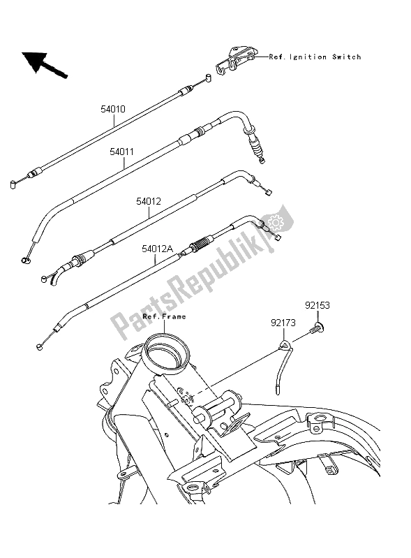 Alle onderdelen voor de Kabels van de Kawasaki ER 6F ABS 650 2009