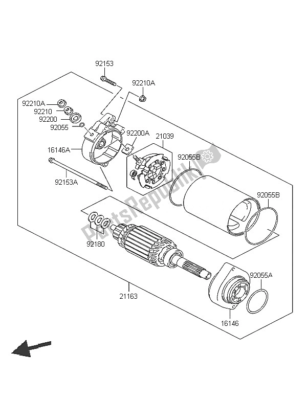 Todas las partes para Motor De Arranque de Kawasaki KLV 1000 2005