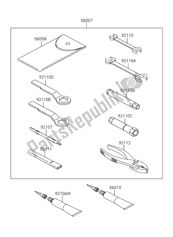 Tutte le parti per il Strumenti Proprietari del Kawasaki KLX 250 2011