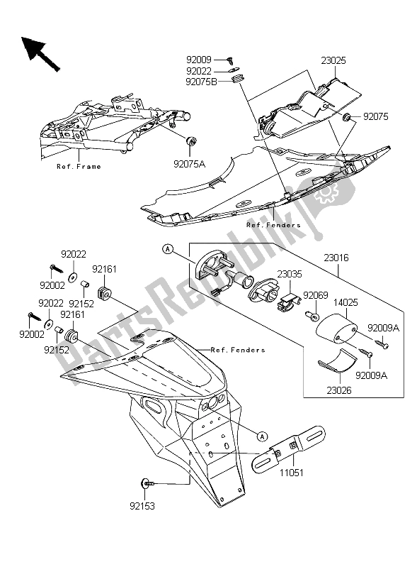 Todas las partes para Luz De La Cola de Kawasaki Z 1000 2004