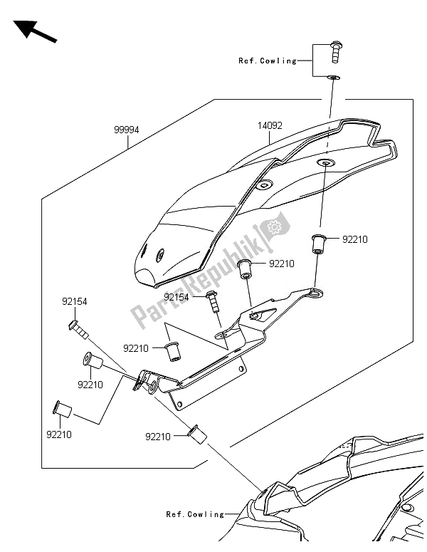 Tutte le parti per il Accessorio (copertura Del Contatore) del Kawasaki Z 800 ABS BEF 2014